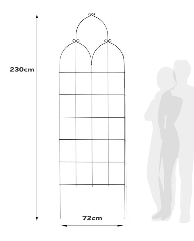Cathedral trellis black skandi design
